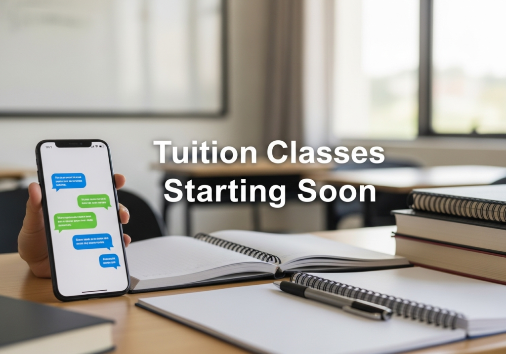 Short message for starting tuition classes