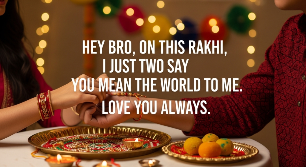 rakhi message for brother in english