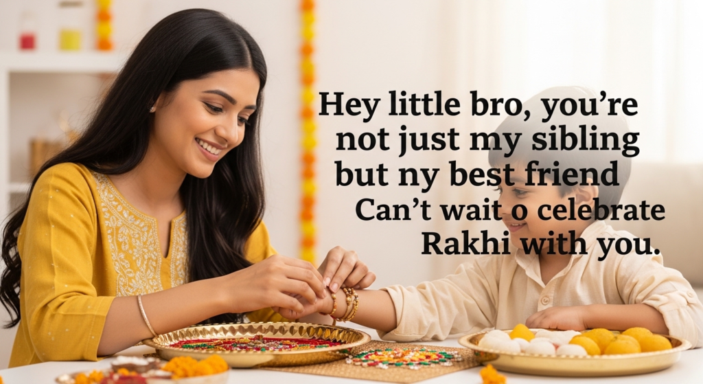 first rakhi message for younger brother