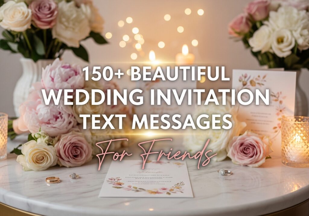 150+ Beautiful Wedding Invitation Text Message For Friends