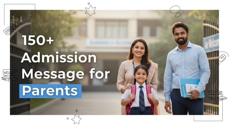 Admission messages for parents