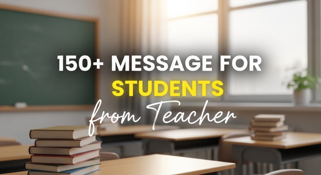 150+ Message for Students from Teacher