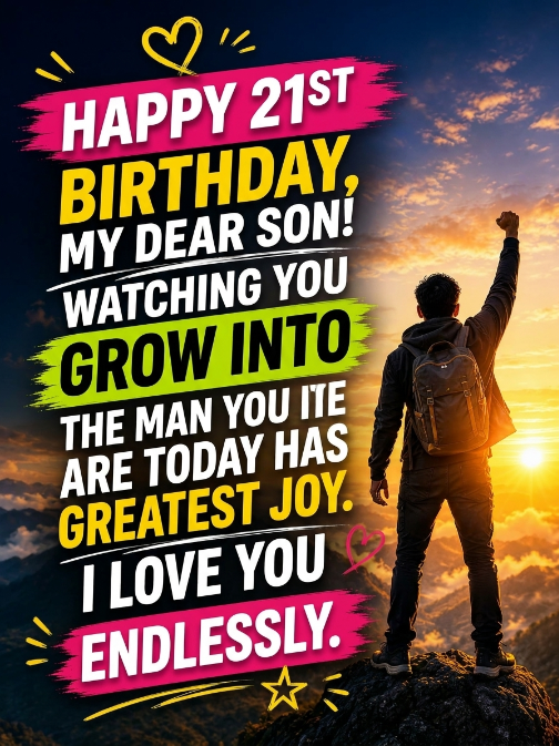 21st Birthday Messages For Son From Mother