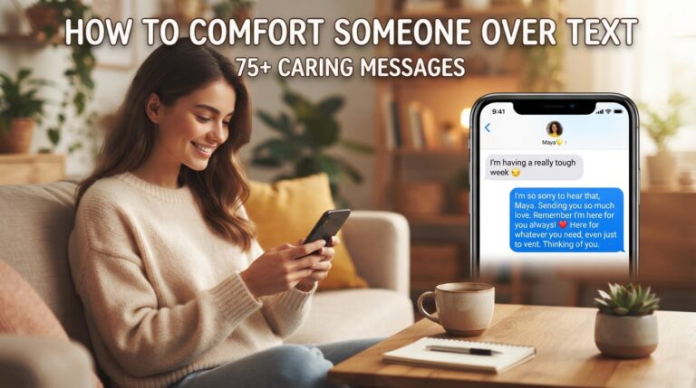 How to Comfort Someone Over Text: 75+ Caring Messages