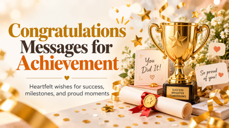 congratulation on achievements